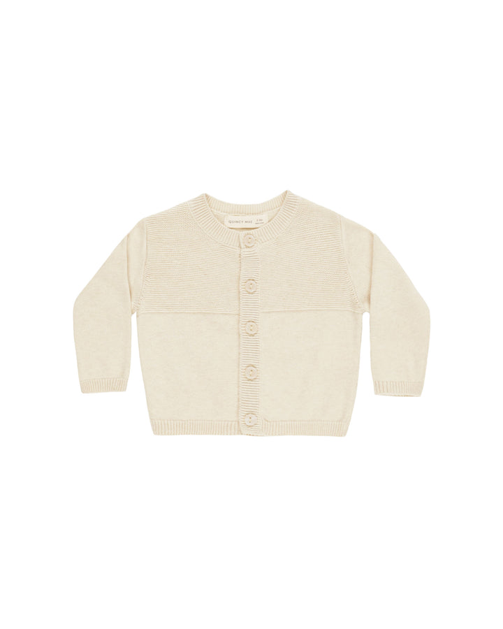 ORGANIC Knit Cardigan || Heathered Natural