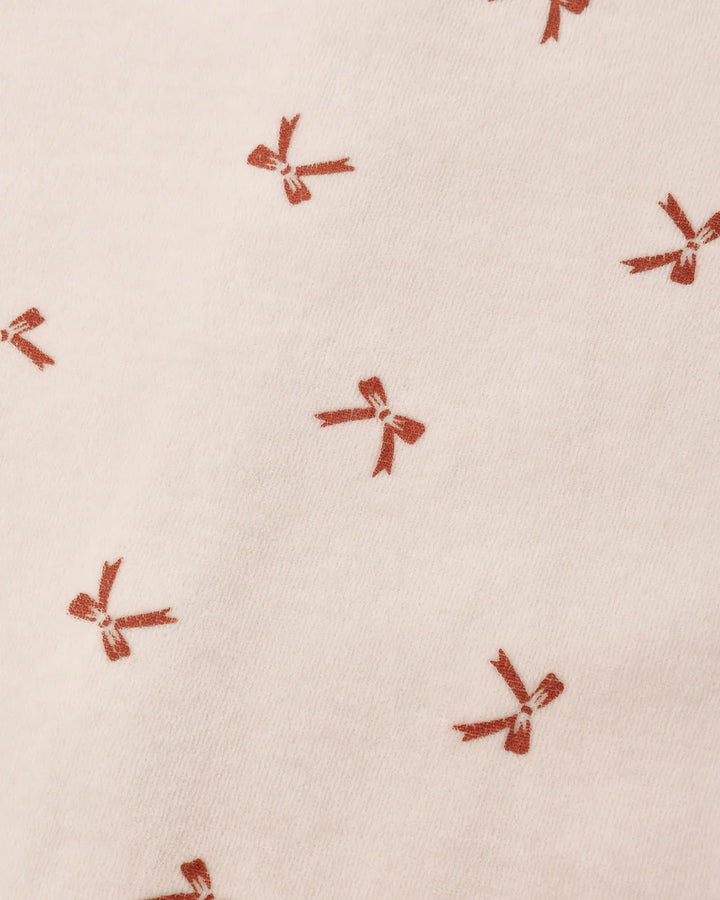 Hidden Snap Footie Red Bows
