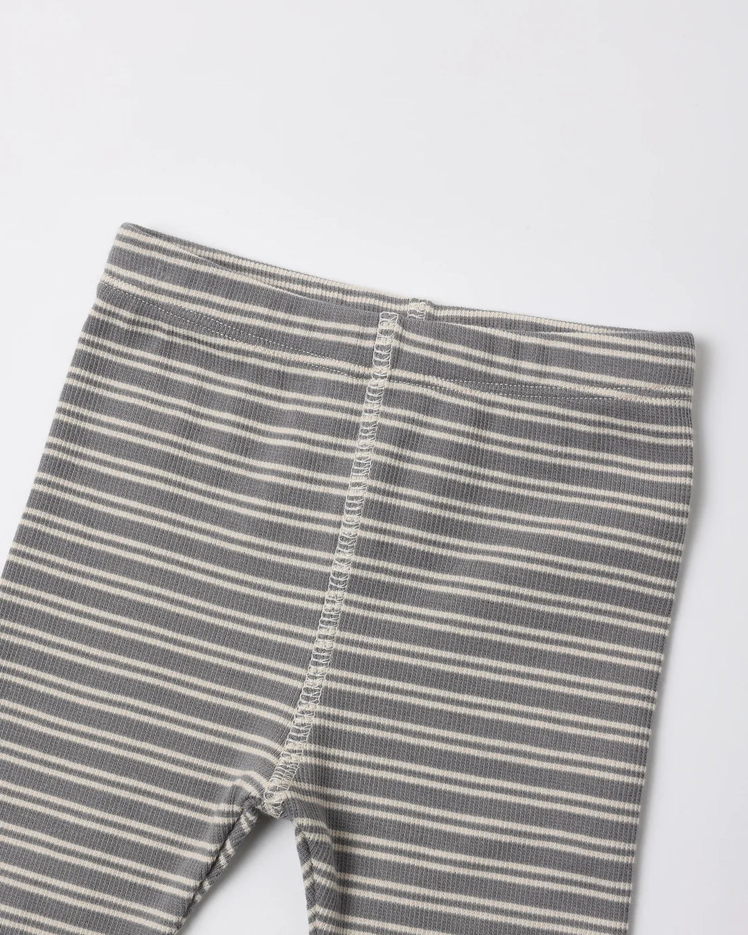 ORGANIC Slate Microstripe Ribbed Tee + Legging Set