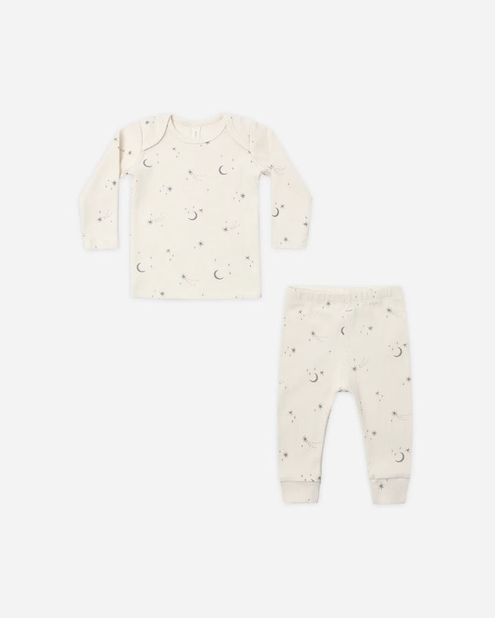 ORGANIC Ribbed Tee + Legging Set Celestial