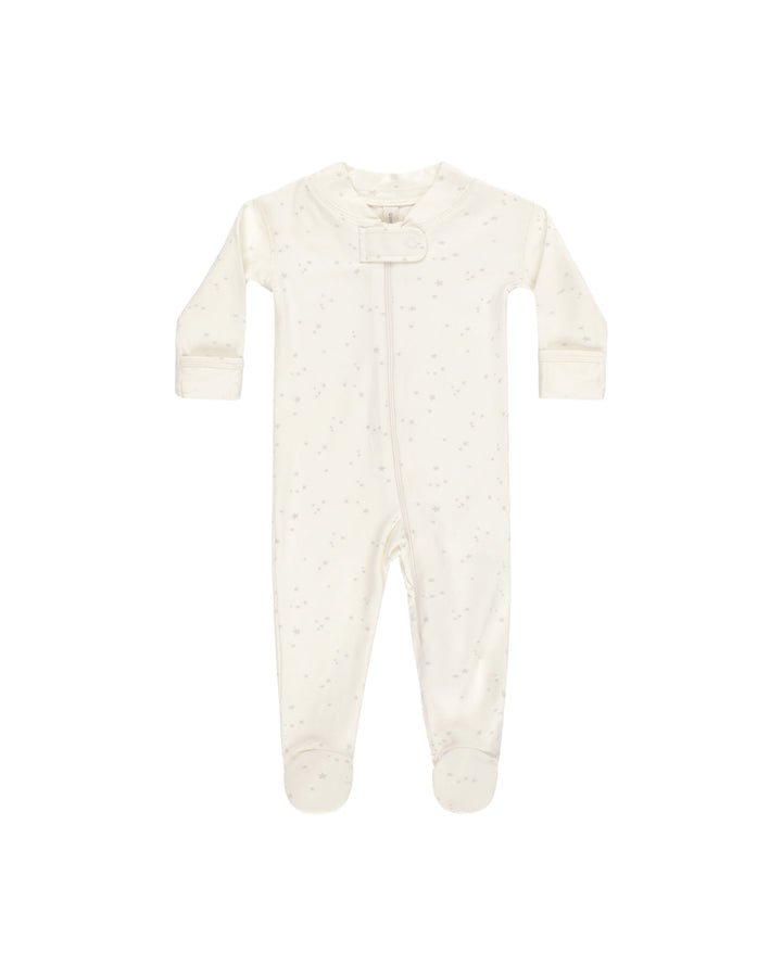 ORGANIC Zip Long Sleeve Sleeper Footie || Stars