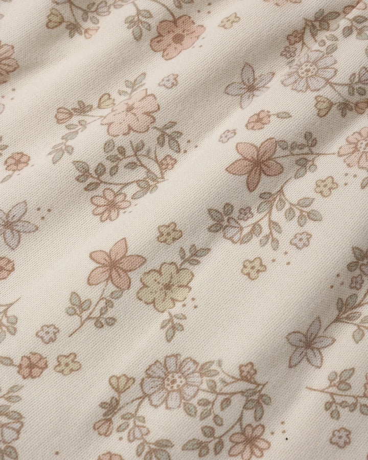 ORGANIC Floral Vine Tiered Jersey Dress