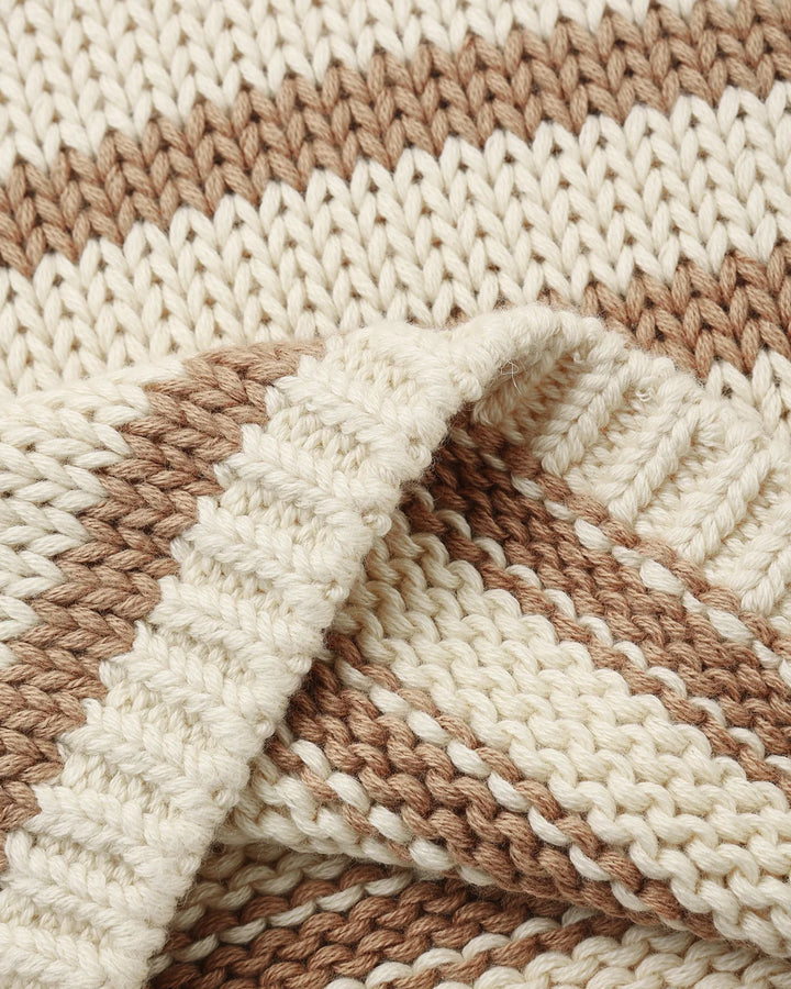 ORGANIC Almond Stripe Rex Sweater