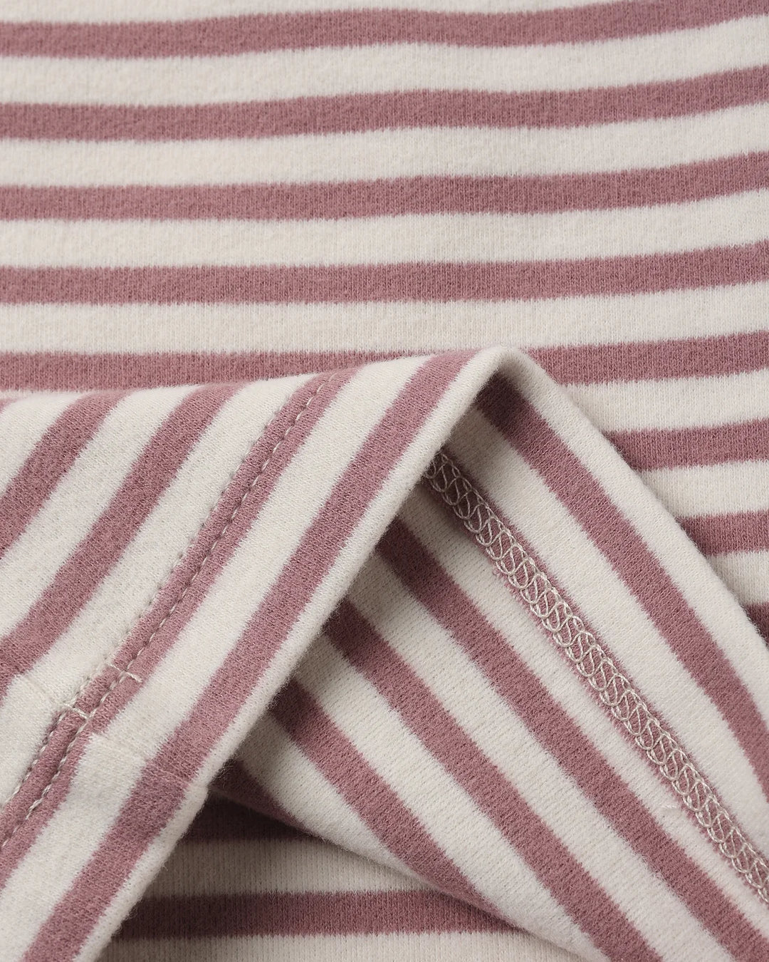 ORGANIC Ruffle Cozy Set Mulberry Stripe