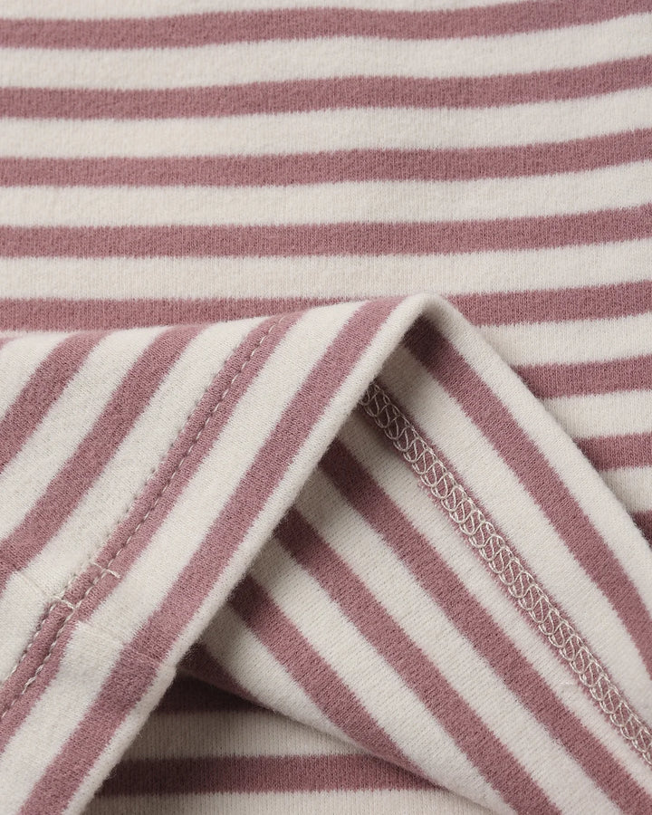 ORGANIC Ruffle Cozy Set Mulberry Stripe