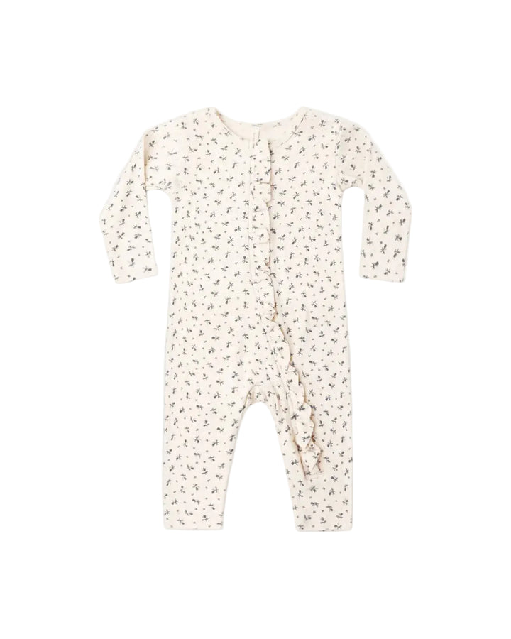 ORGANIC Ruffle Jumpsuit Blue Ditsy
