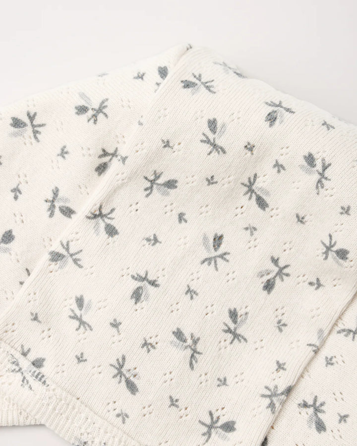 ORGANIC Baby Bonnet Blue Ditsy