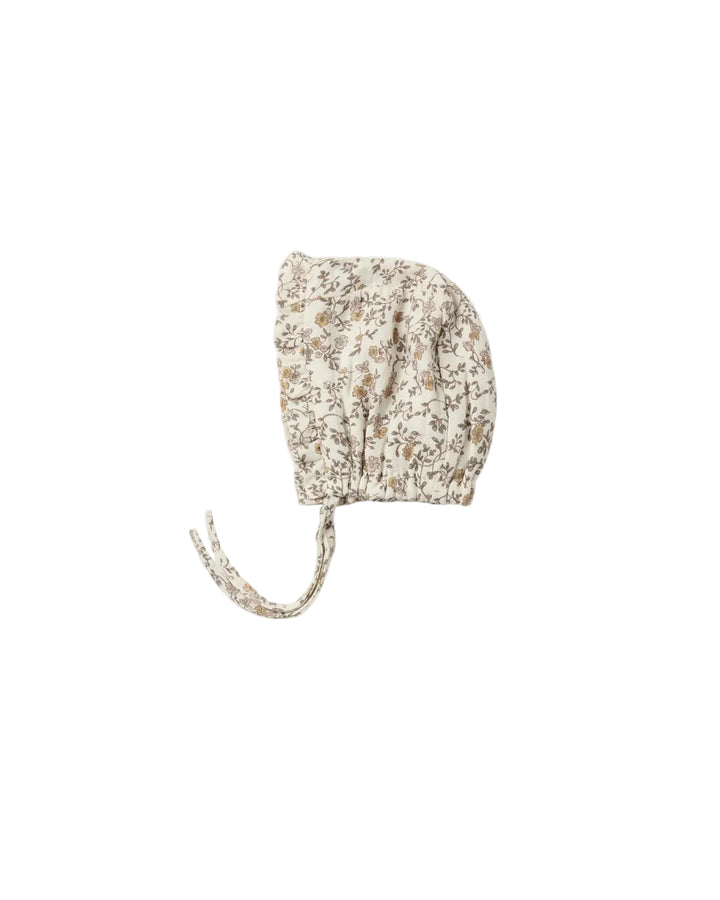 ORGANIC Woven Ruffle Bonnet Posy