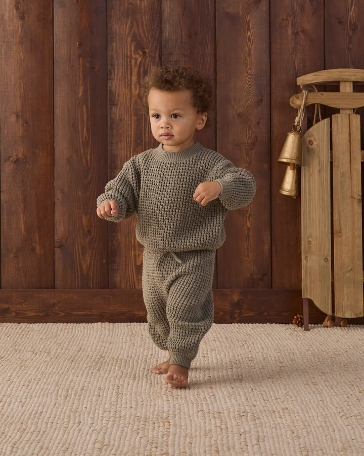 Chunky Knit Pant Spruce