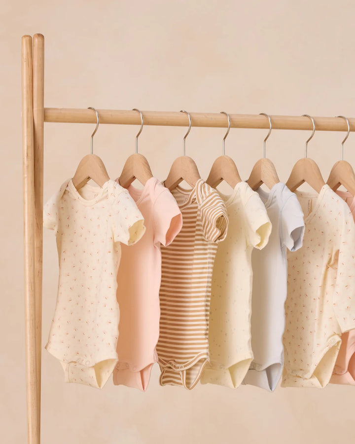 QUINCY MAE Short Sleeve One-Piece • Petal
