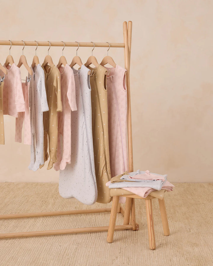 ORGANIC Modal Zip Footie || Pink Blossom