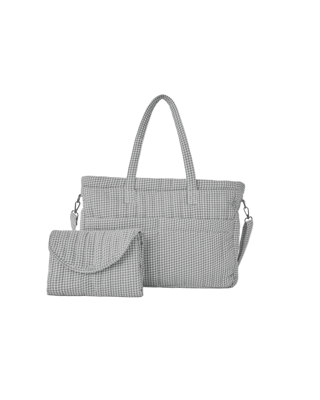 ORGANIC Diaper Bag + Changing Pad Set Midnight Gingham