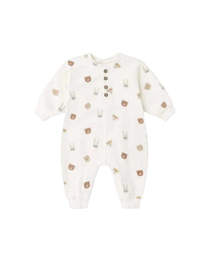 ORGANIC Relaxed Fleece Jumpsuit Critters