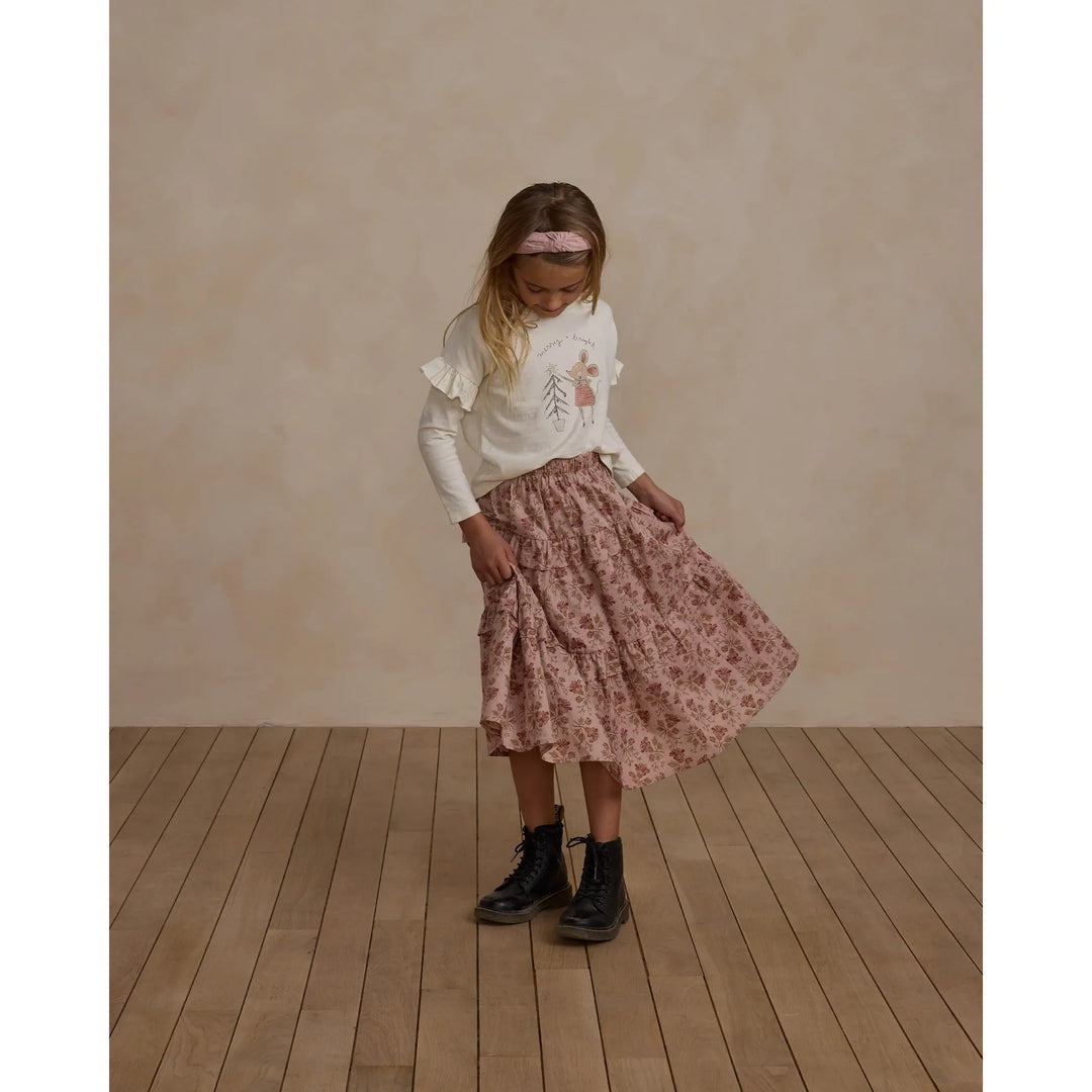 RYLEE + CRU Ruffle Long Sleeve Tee || Mouse