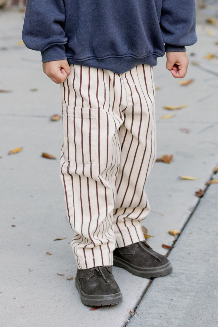 RYLEE + CRU Burgundy Pinstripe Relaxed Cargo Pant