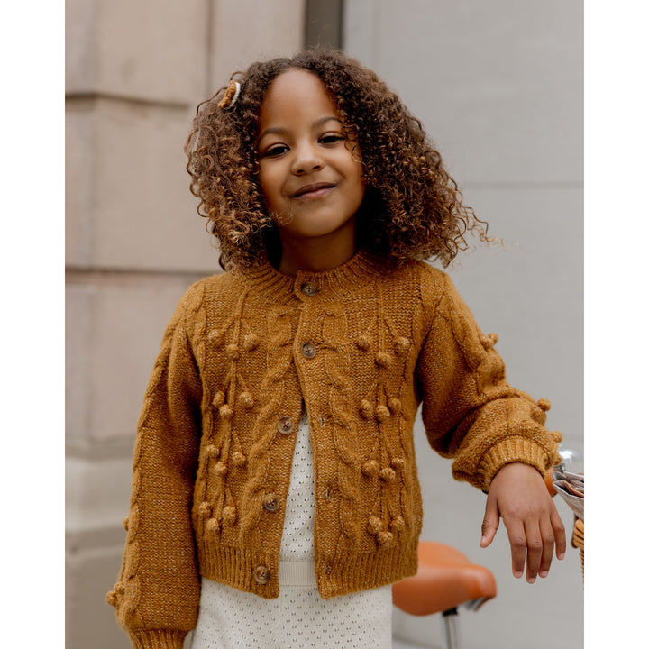 RYLEE + CRU Bobble Cardigan || Golden