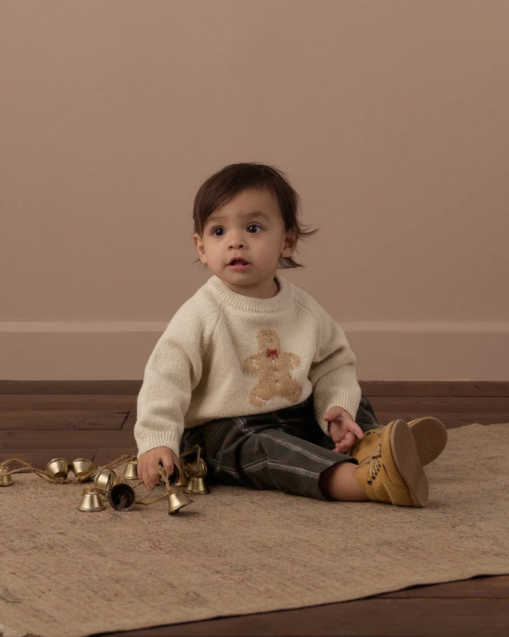 Relaxed Raglan Sweater Gingerbread Man