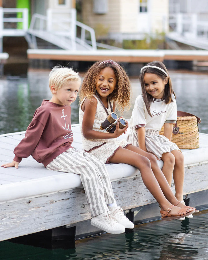 RYLEE + CRU Rory Pant || Brown Stripe