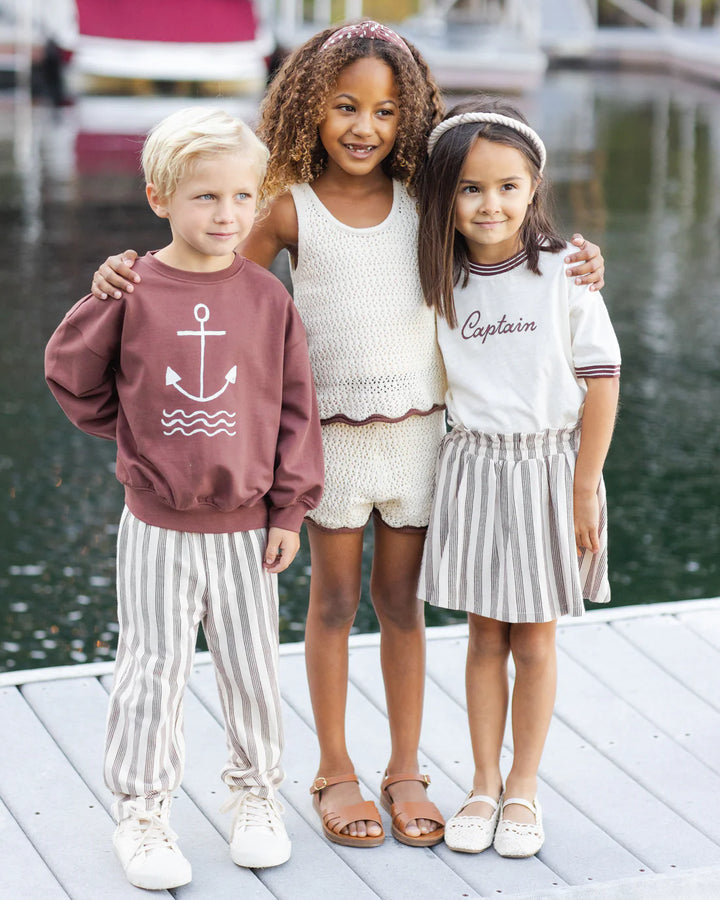 RYLEE + CRU Rory Pant || Brown Stripe