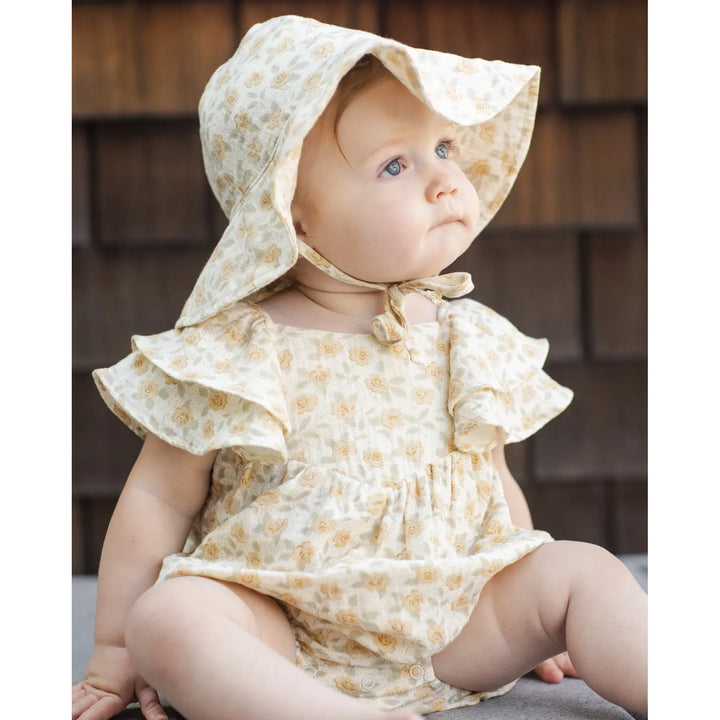 RYLEE + CRU Roxy Romper || Yellow Floral