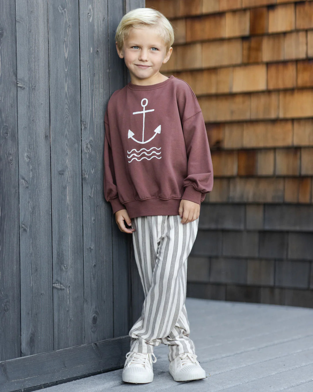 RYLEE + CRU Rory Pant || Brown Stripe