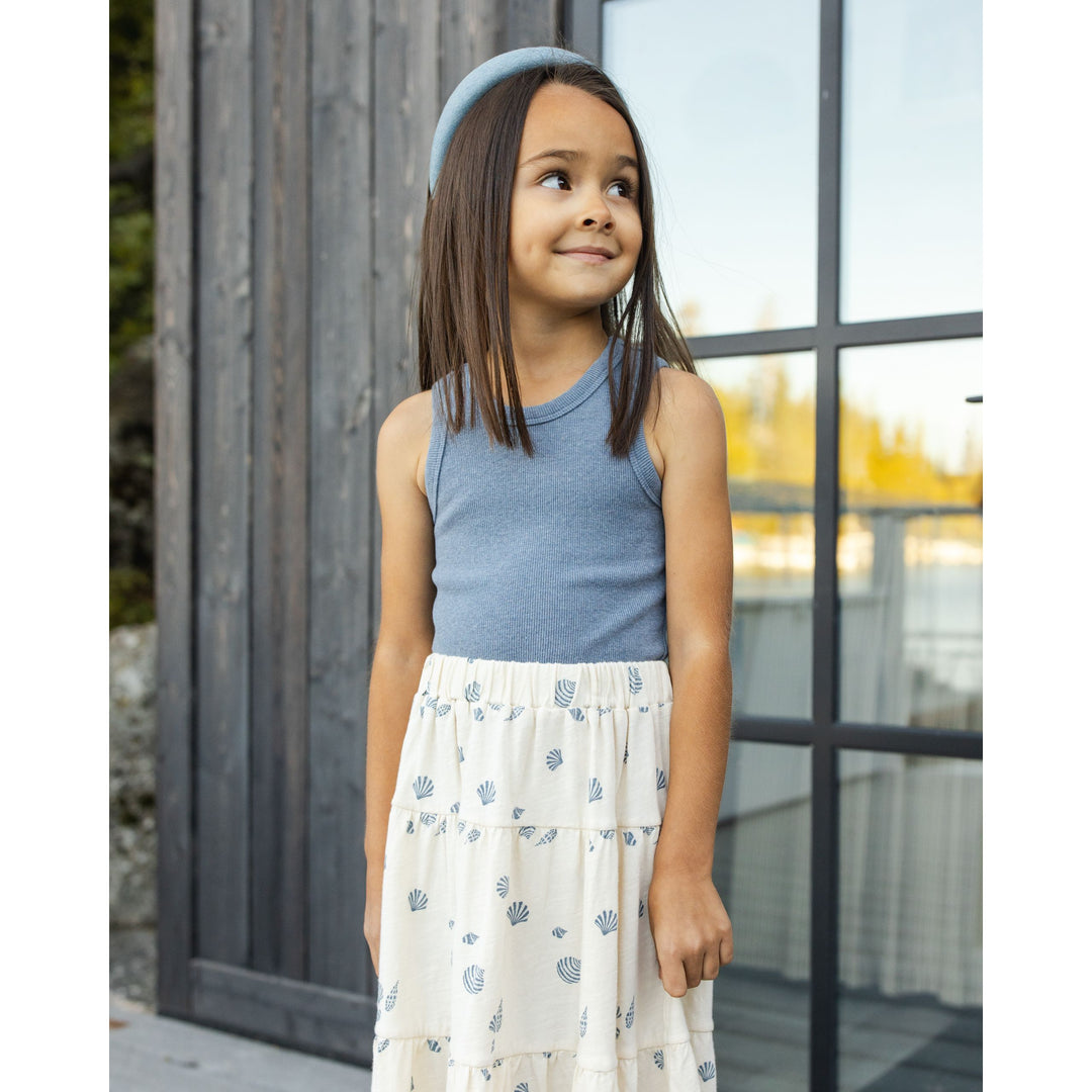 RYLEE + CRU Ribbed Tank Set || Natural, Heathered Marine