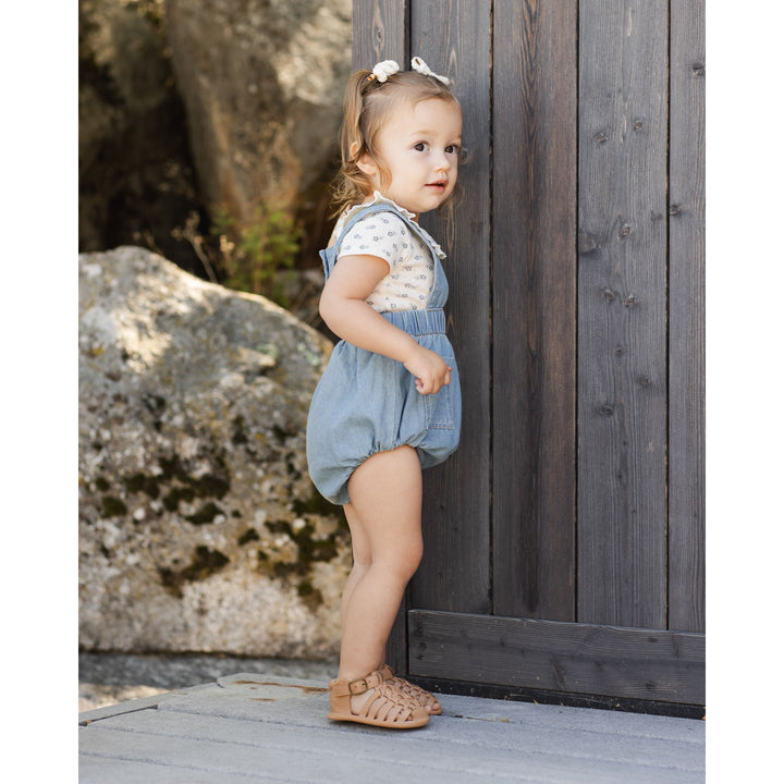 RYLEE + CRU Denim Romper || Washed Blue