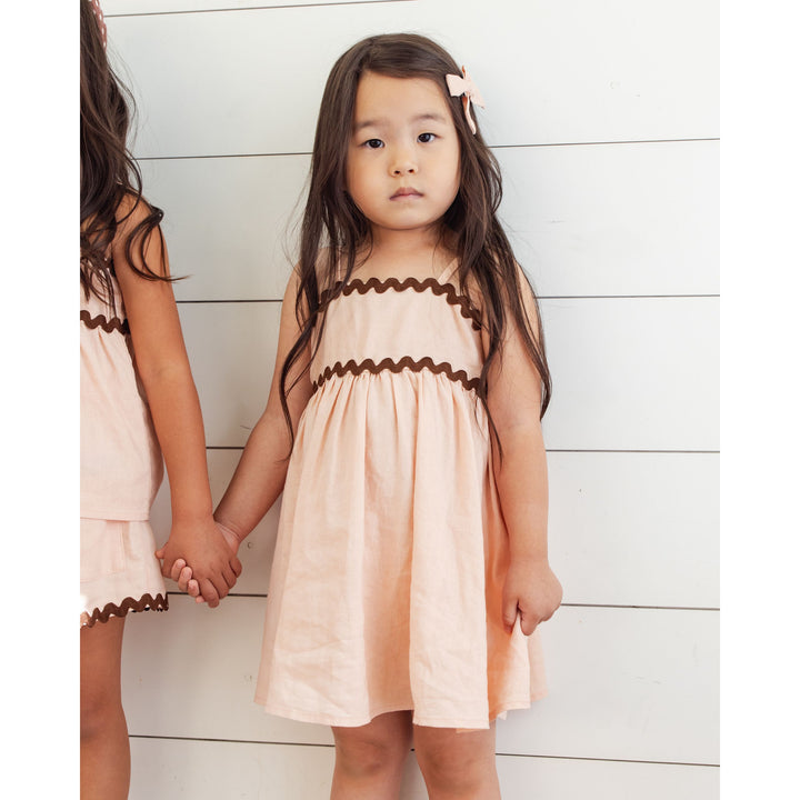 RYLEE + CRU Ric Rac Dress || Chocolate + Blush