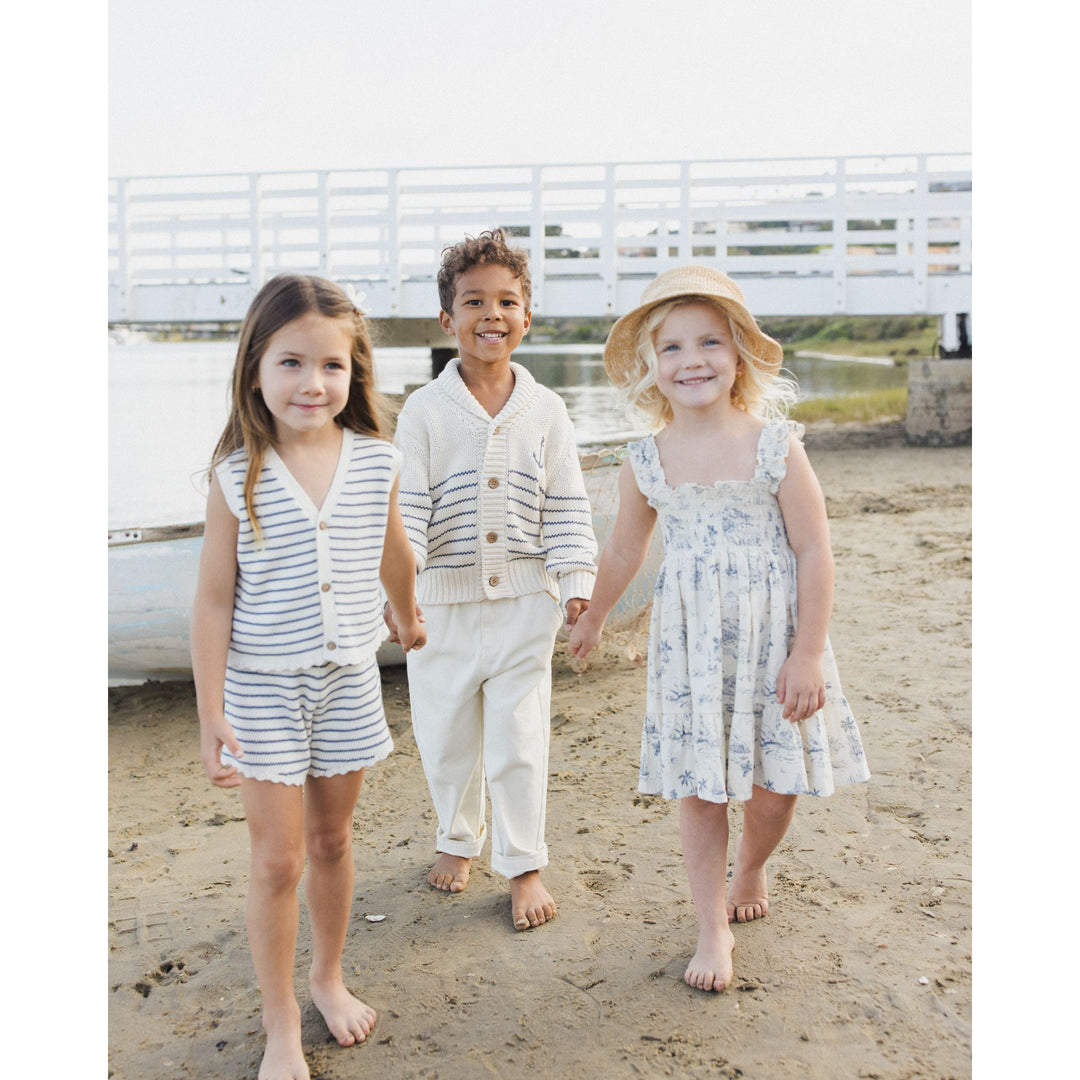 RYLEE + CRU Shawl Cardigan || Natural &amp; Marine