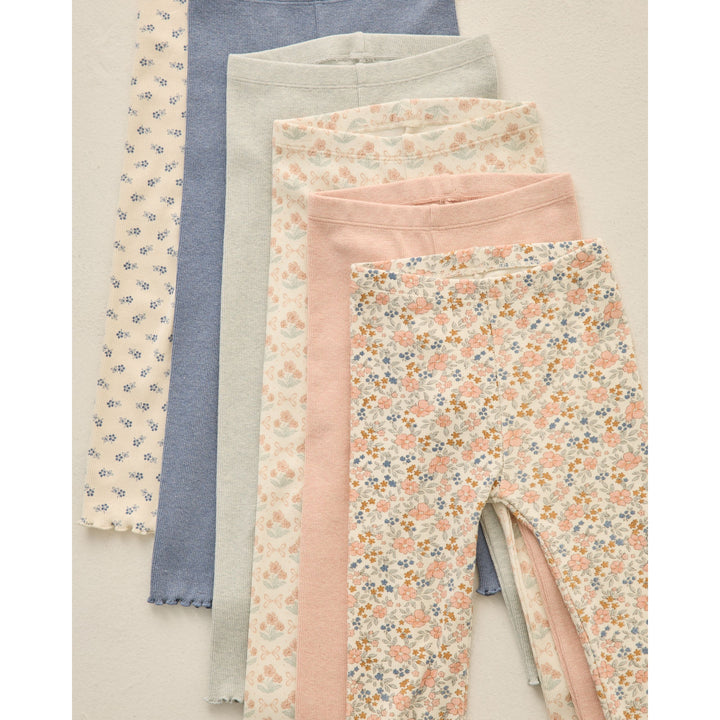 Ribbed Legging Set || Flower Field, Heathered Blush