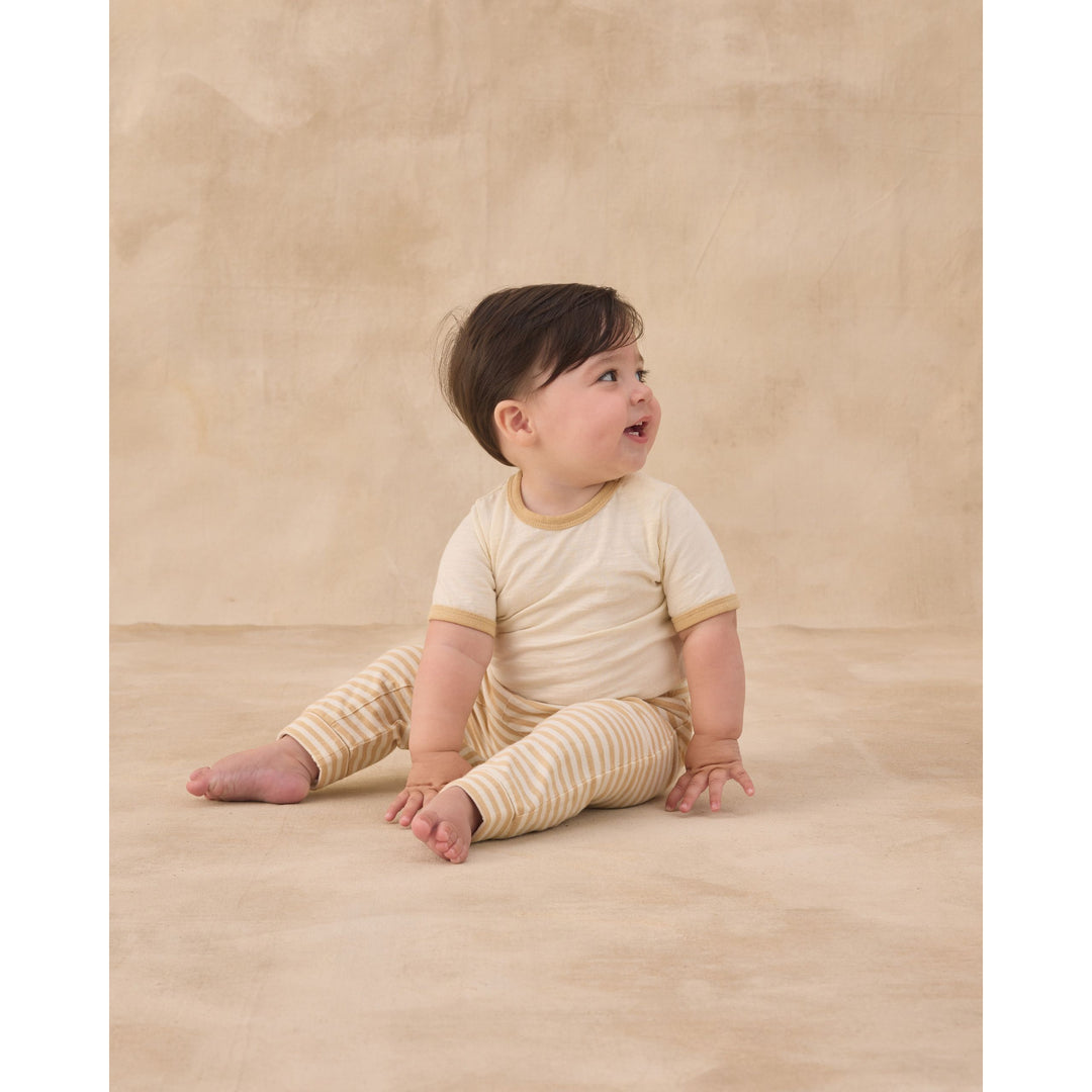 Baby Cru Pant || Butterscotch Stripe