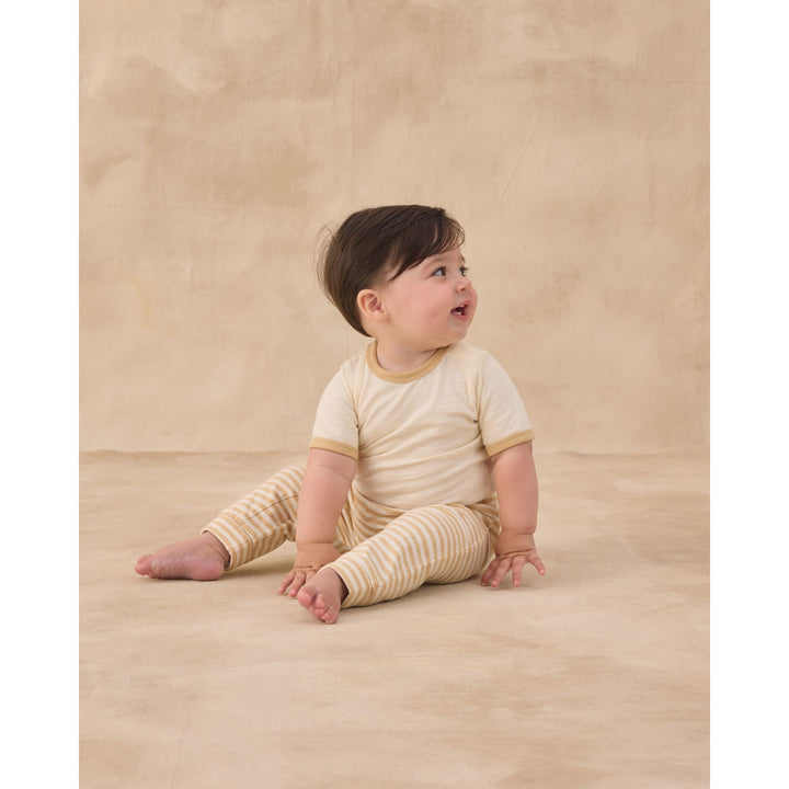 Baby Cru Pant || Butterscotch Stripe