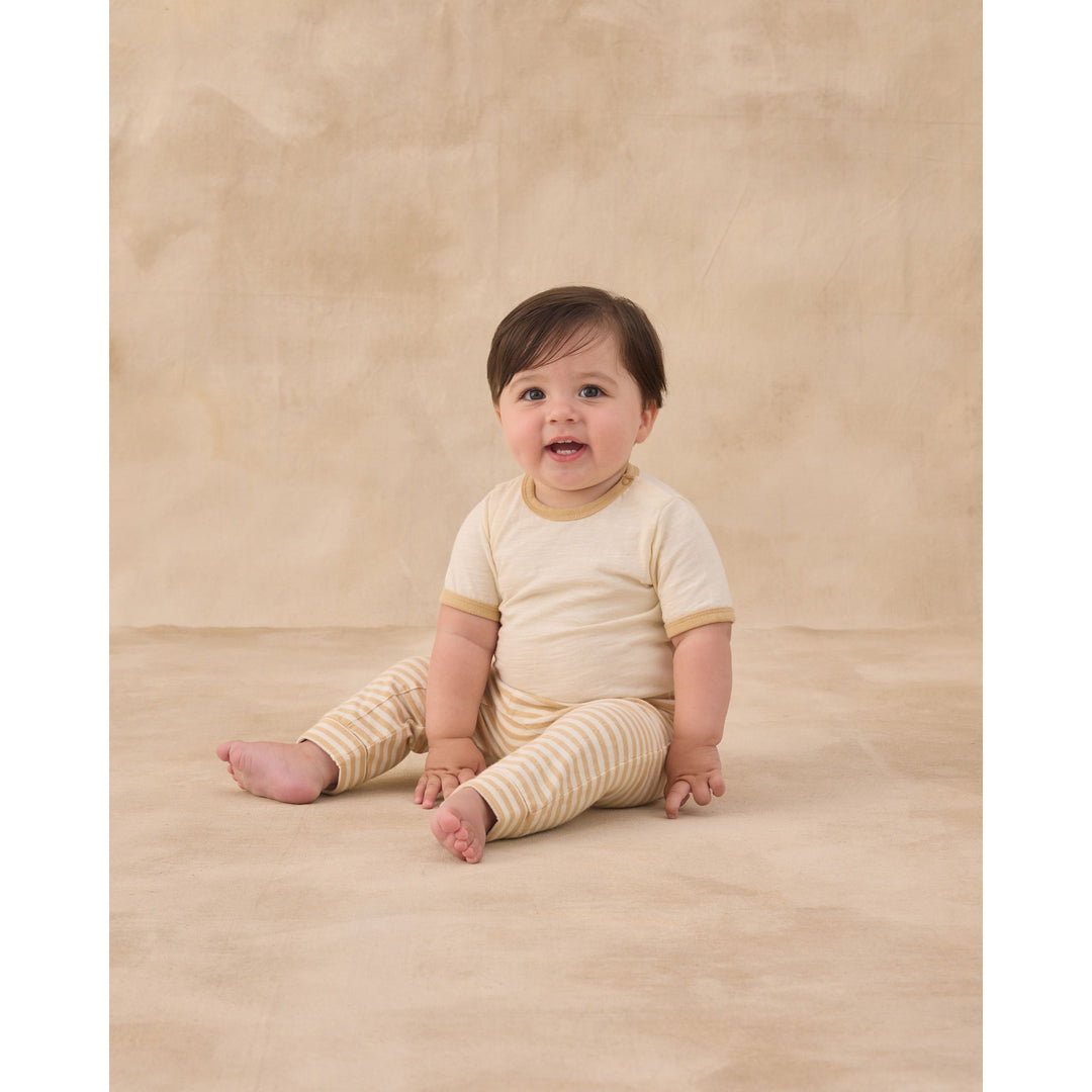 Baby Cru Pant || Butterscotch Stripe