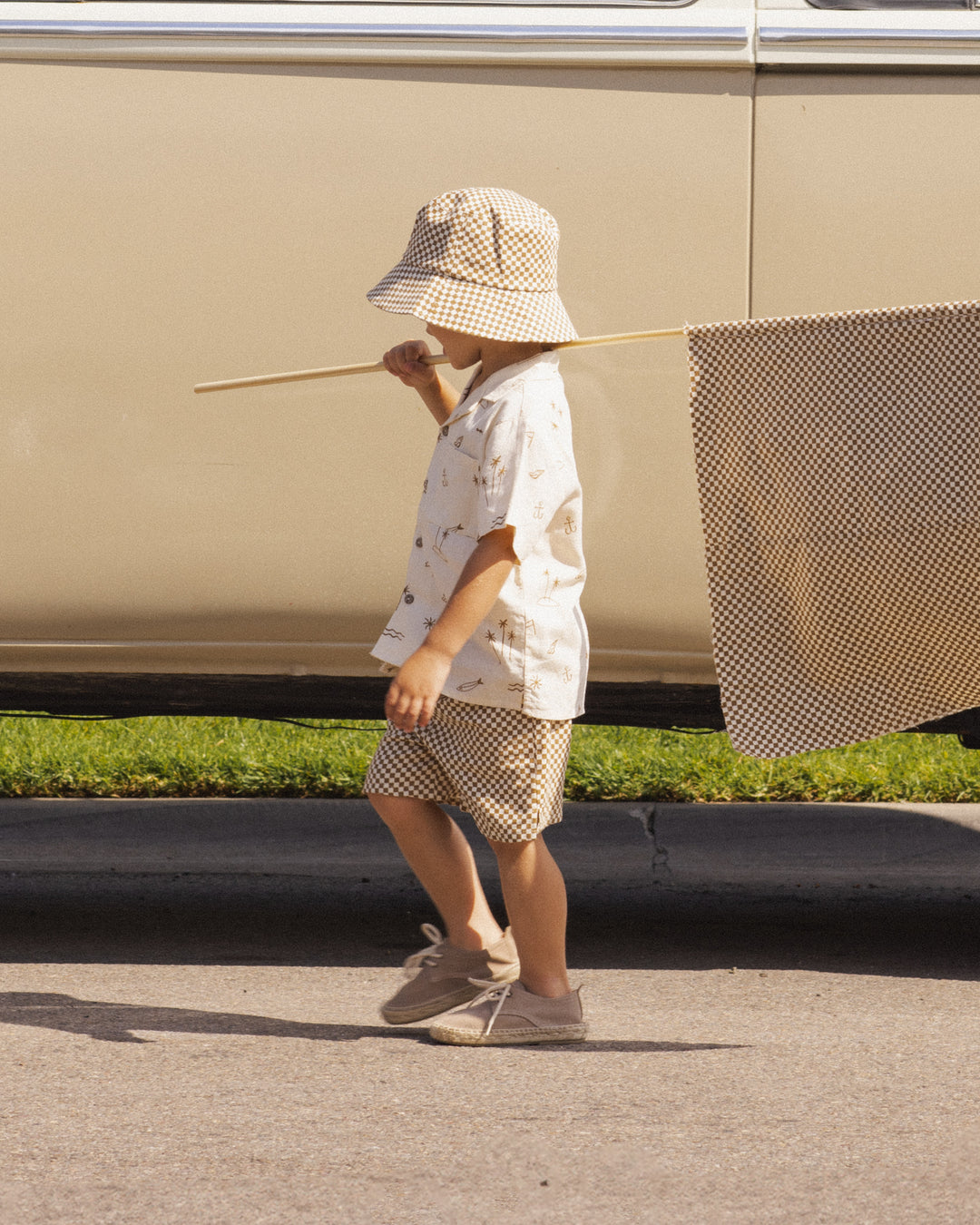 Bucket Hat || Ocre Check