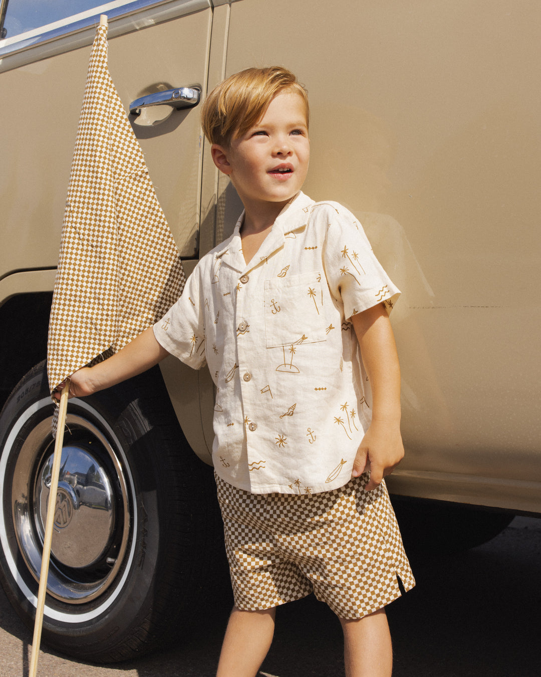 Perry Short || Ocre Check