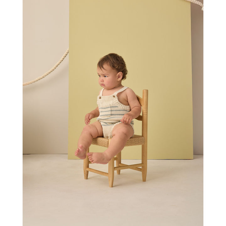 RYLEE + CRU Sea Green Stripe Ashton Knit Romper