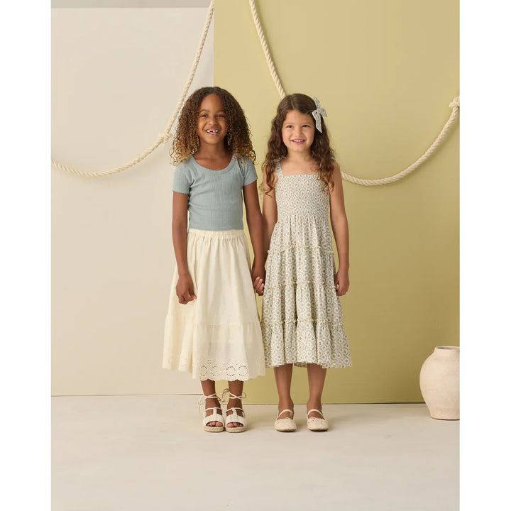 Pointelle Tee Sea Green