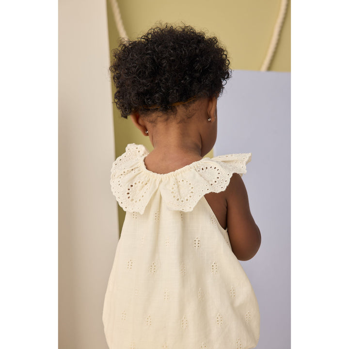 Myla Romper || Ivory