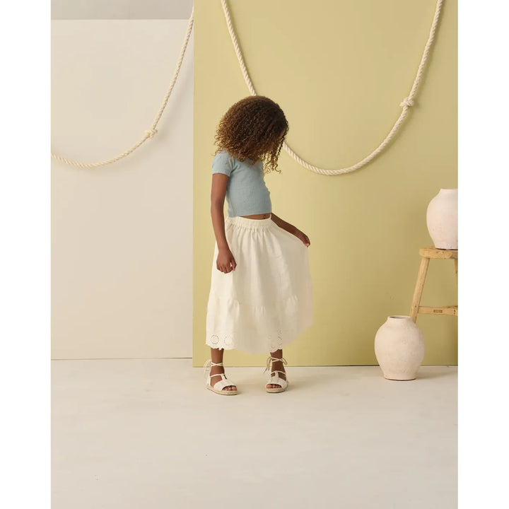 Pointelle Tee Sea Green