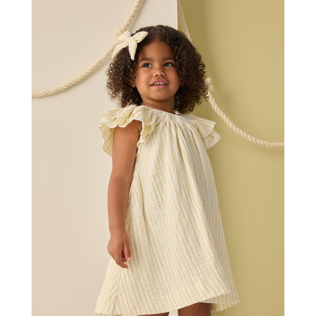 Lucia Dress || Citron Stripe