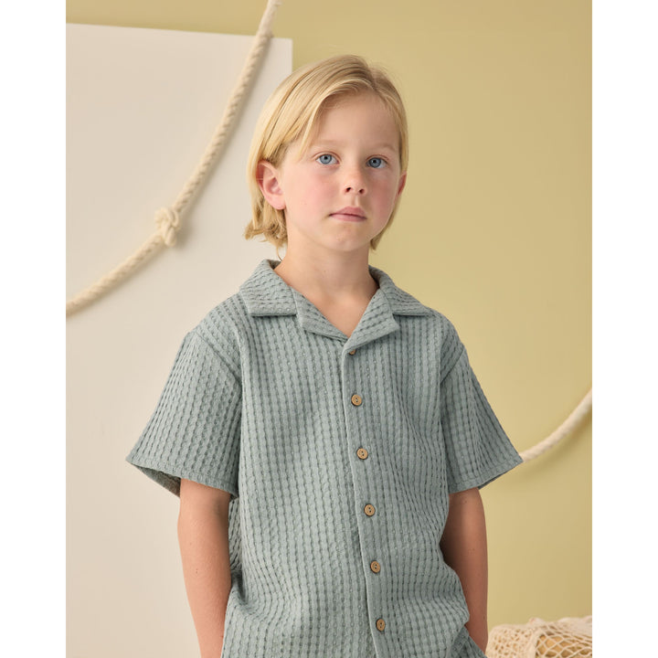 RYLEE + CRU Lapel Collar Shirt || Sea Green