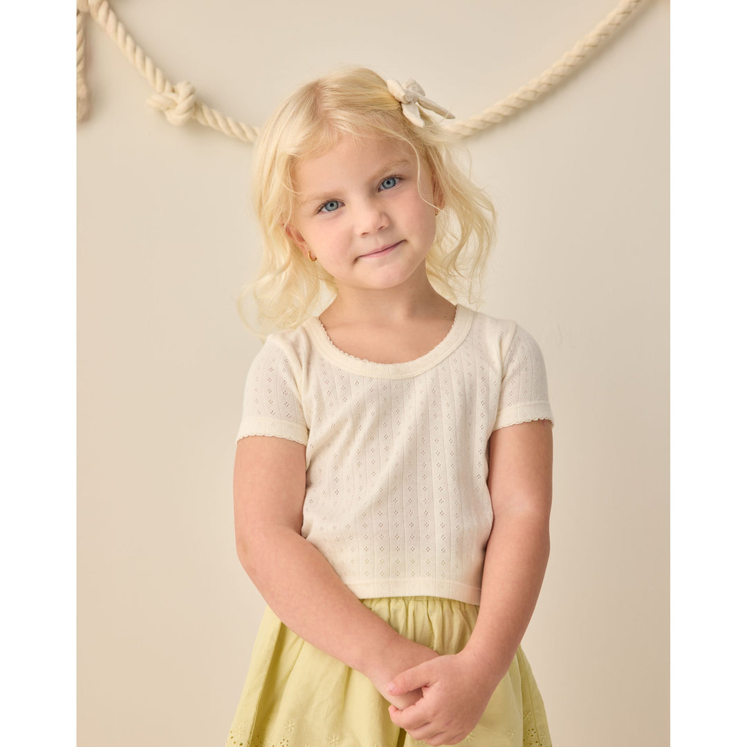 Pointelle Tee Ivory