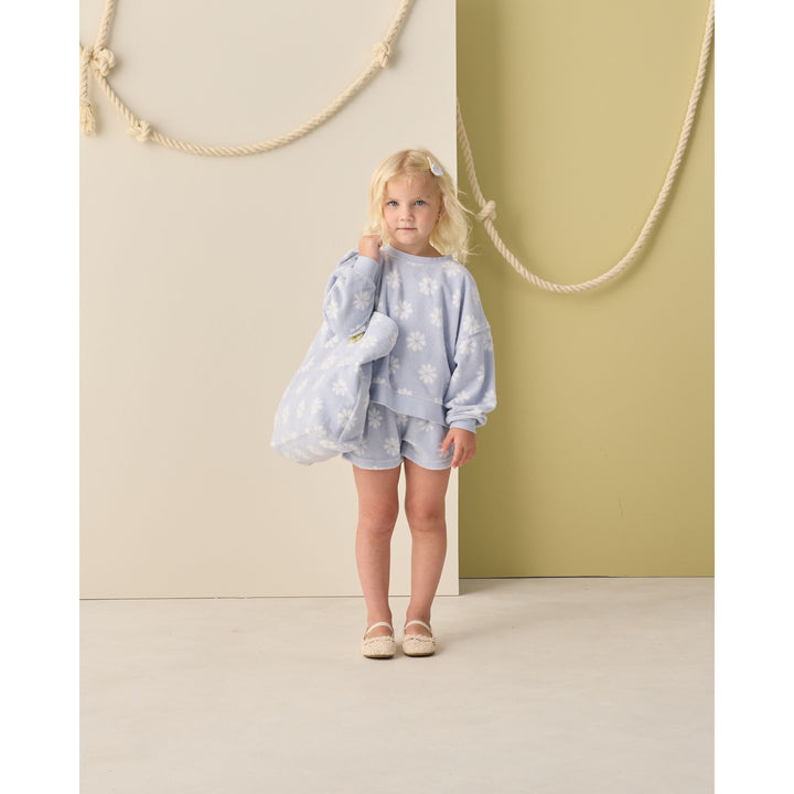 Terry Beach Bag || Periwinkle Daisy