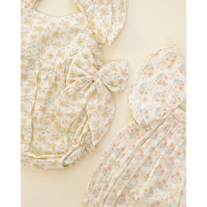 RYLEE + CRU Roxy Romper || Yellow Floral