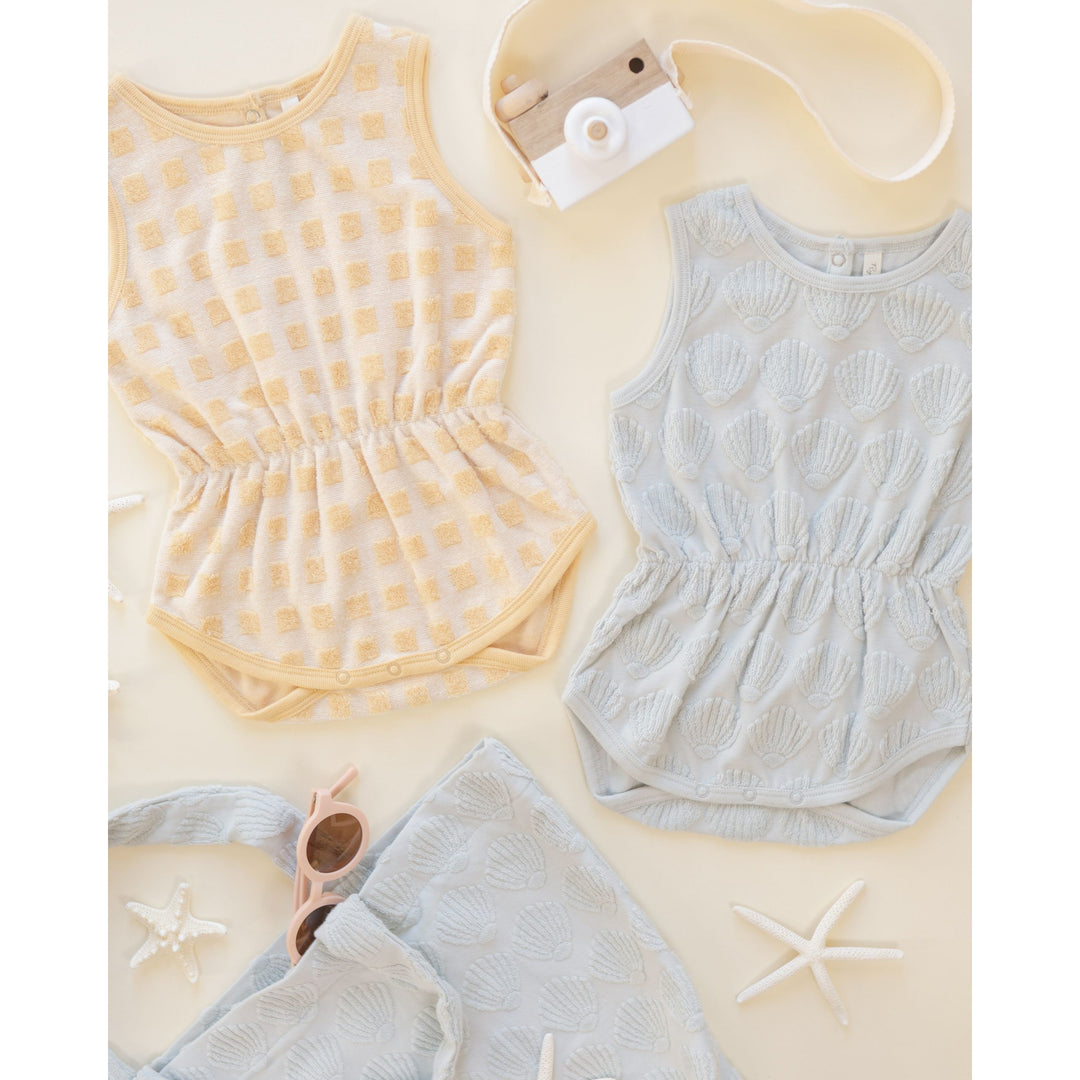 RYLEE + CRU Cinch Playsuit || Butterscotch Grid