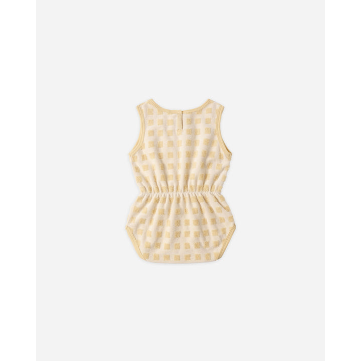 RYLEE + CRU Cinch Playsuit || Butterscotch Grid