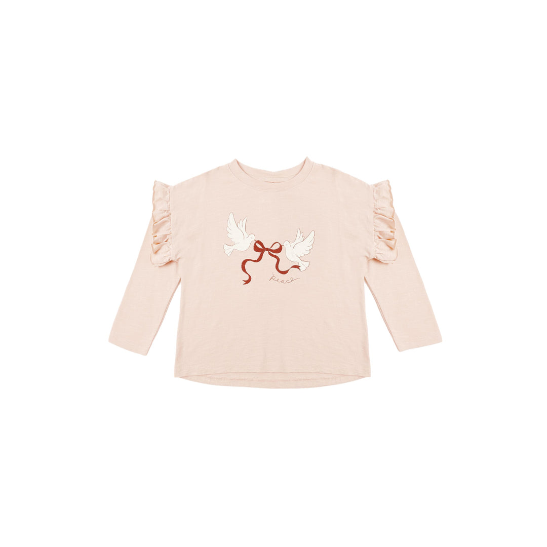 RYLEE + CRU Ruffle Long Sleeve Tee || Peace