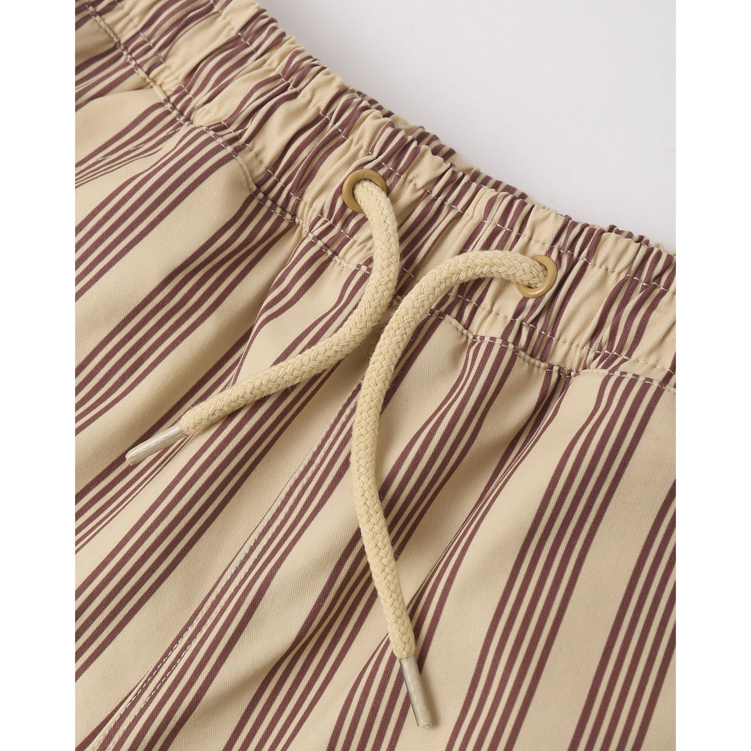 RYLEE + CRU Boardshort || Brown Butterscotch Stripe