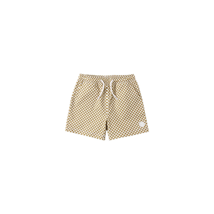 RYLEE + CRU Boardshort Ocre Check