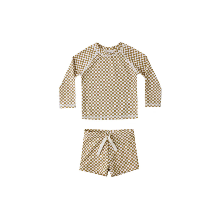 Rashguard Set Ocre Check